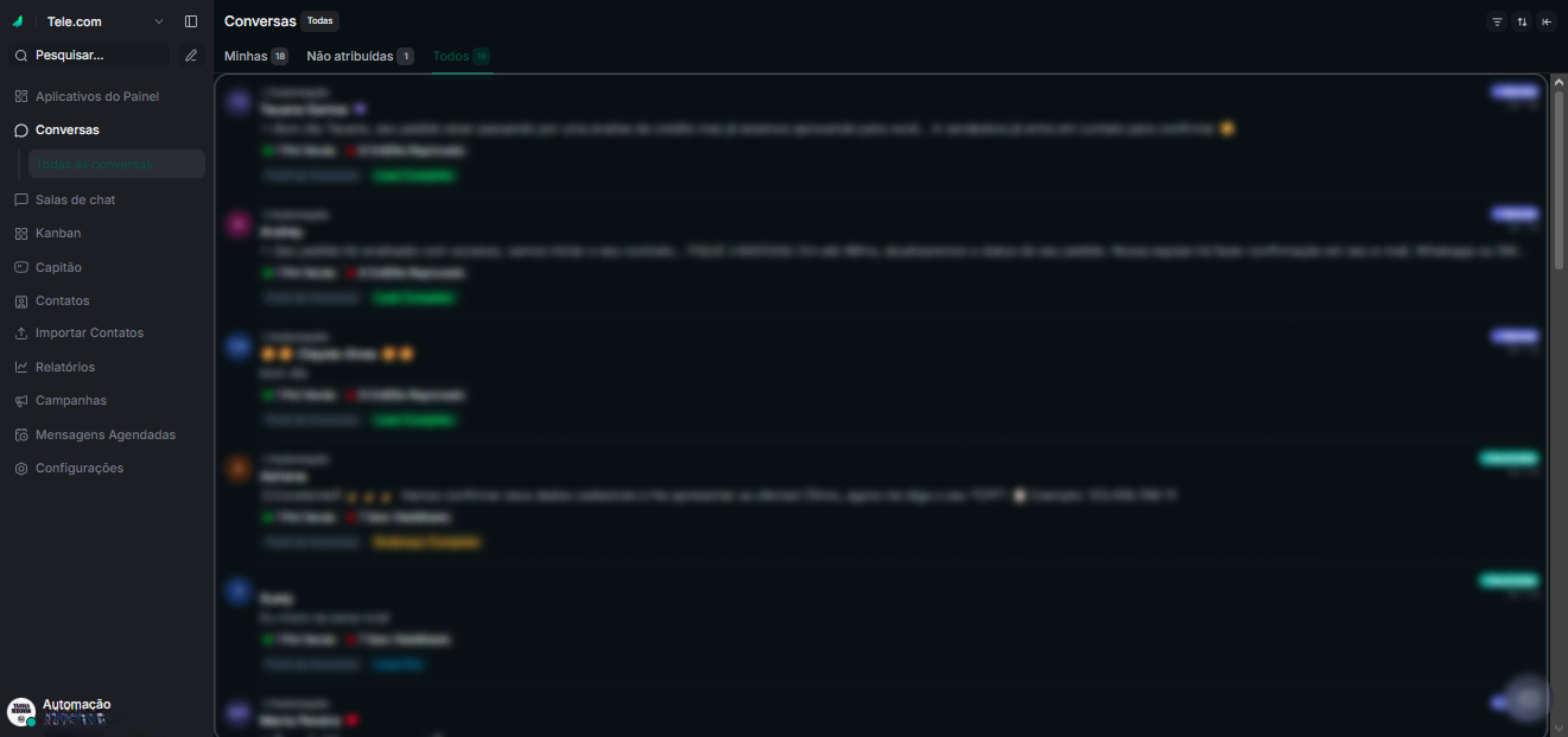 App Távola — Conversas