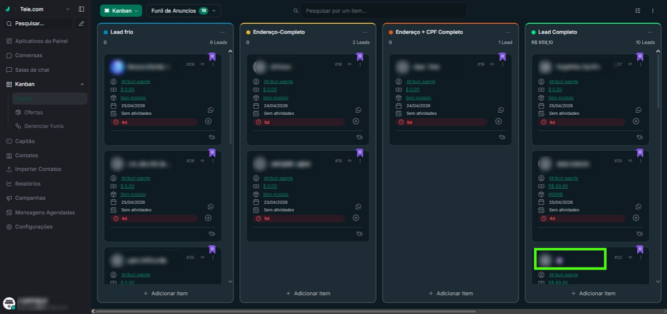 App Távola — Kanban